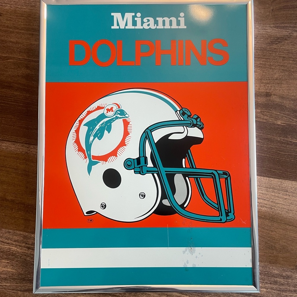 Miami Dolphins Wall Decor with Teal and Orange Accents